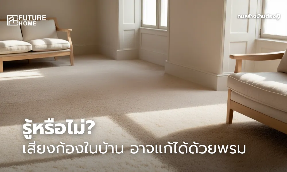 ห้องนั่งเล่นสไตล์อบอุ่น พรมผืนใหญ่สีอ่อนวางอยู่บนพื้น แสงธรรมชาติส่องเข้ามาทางหน้าต่าง เฟอร์นิเจอร์ดูเรียบง่ายและให้ความรู้สึกเงียบสงบ