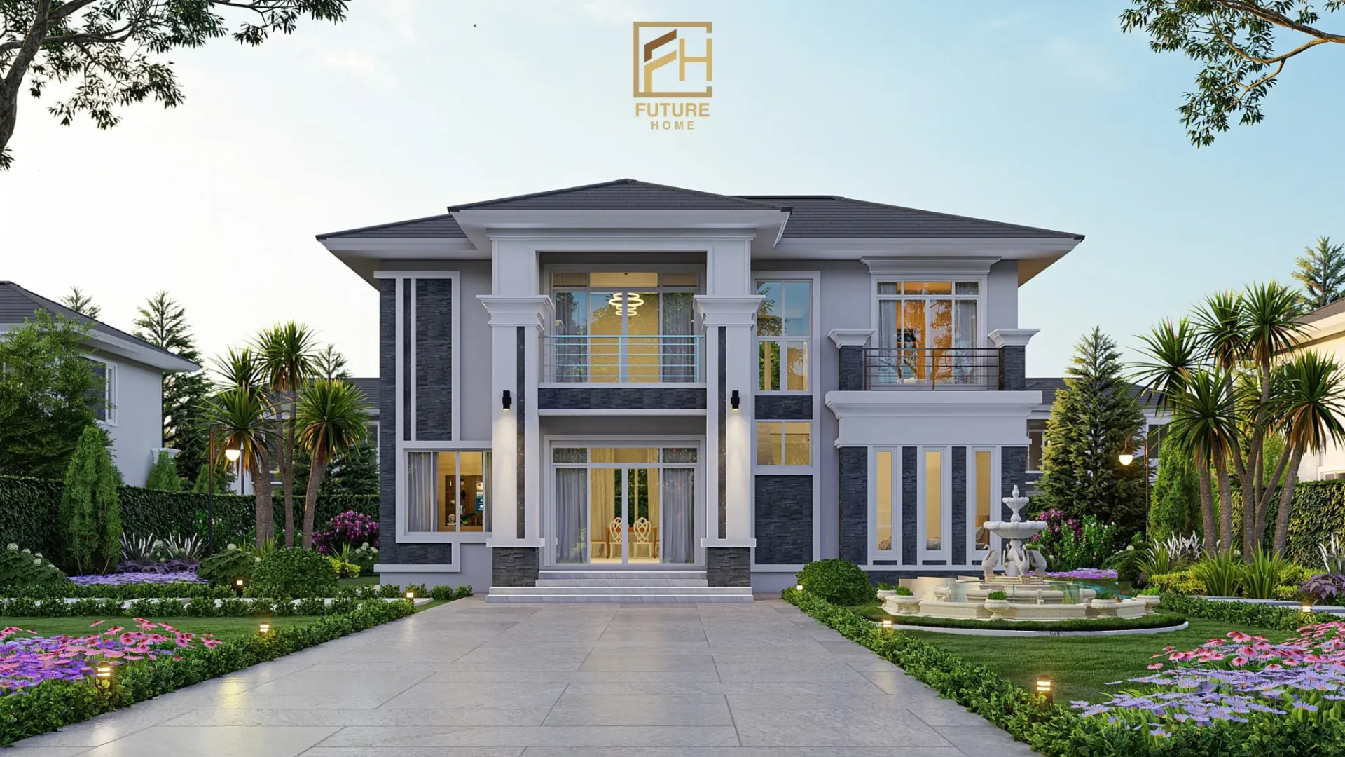 แบบบ้านสองชั้นสไตล์โมเดิร์น